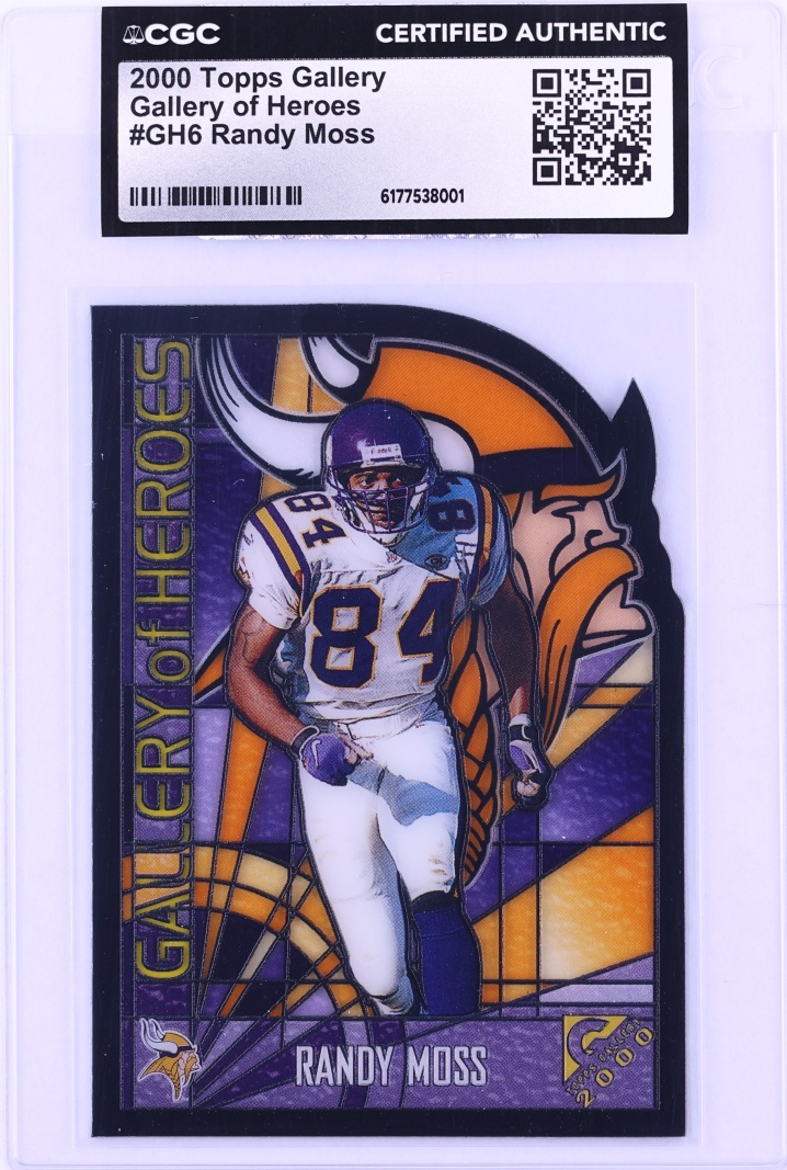 2000 Topps Gallery Of Heroes Die-Cut Randy Moss #GH6 CGC AUTH
