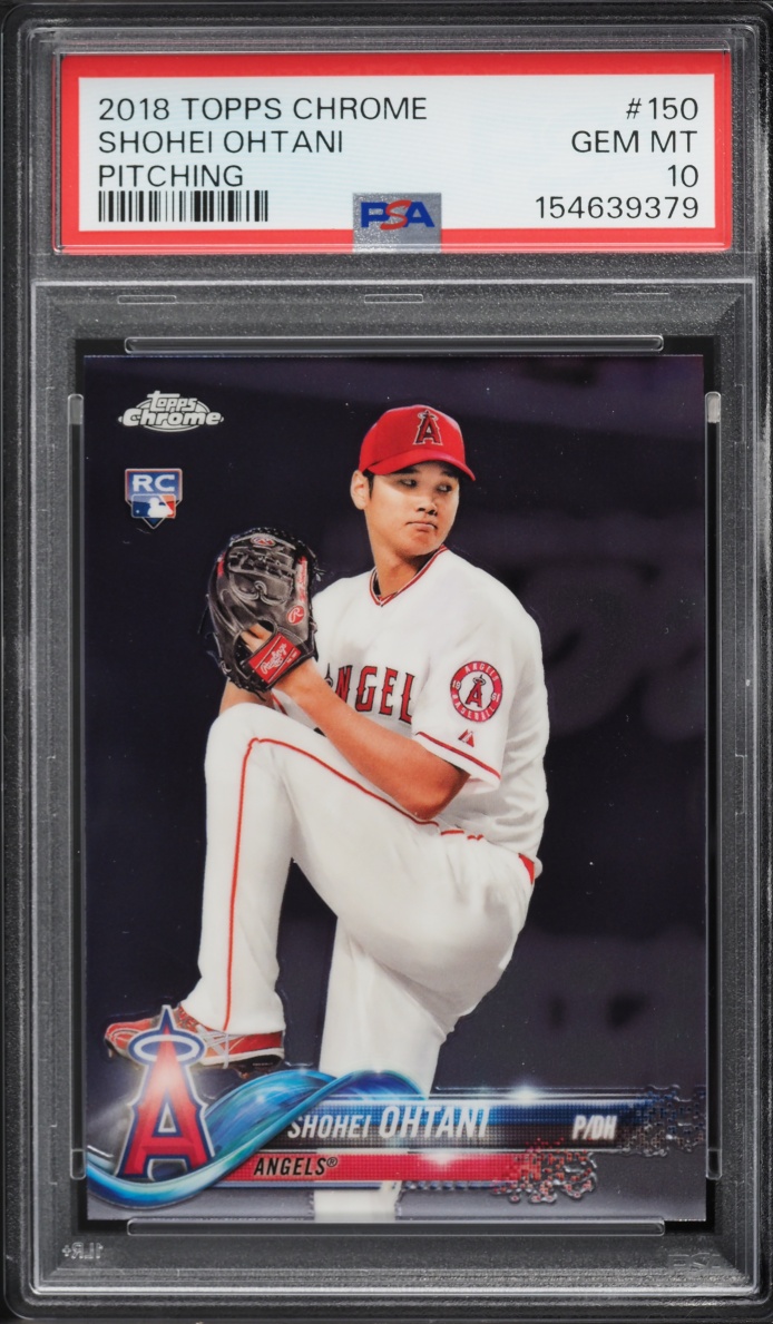 2018 Topps Chrome Pitching Shohei Ohtani ROOKIE #150 PSA 10 GEM MINT