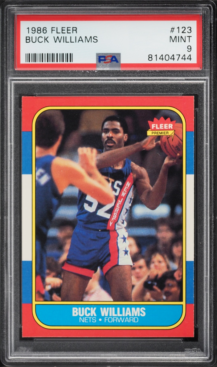 1986 Fleer Basketball Buck Williams #123 PSA 9 MINT