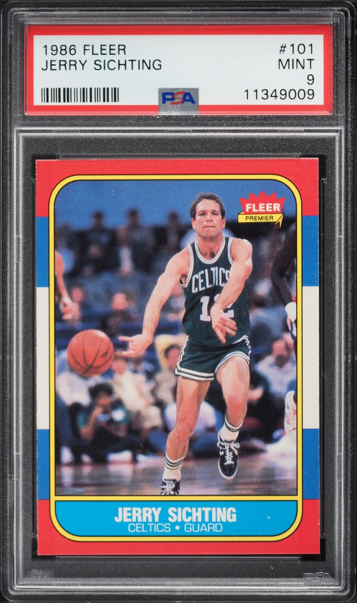 1986 Fleer Basketball Jerry Sichting #101 PSA 9 MINT