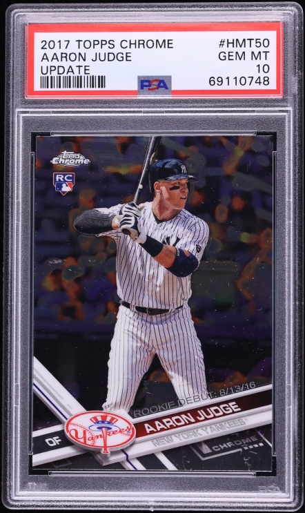 2017 Topps Chrome Update Aaron Judge ROOKIE #HMT50 PSA 10 GEM MINT
