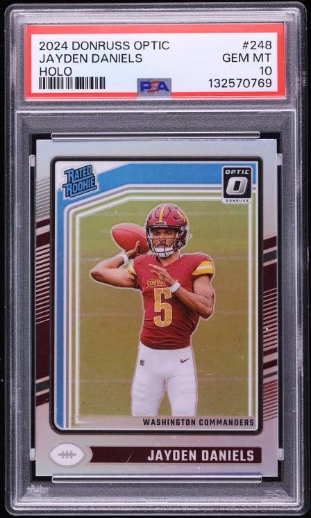 2024 Donruss Optic Holo Jayden Daniels ROOKIE #248 PSA 10 GEM MINT
