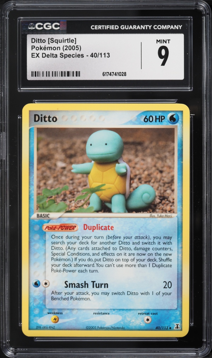 2005 Pokemon EX Delta Species Ditto Squirtle #40 CGC 9 MINT