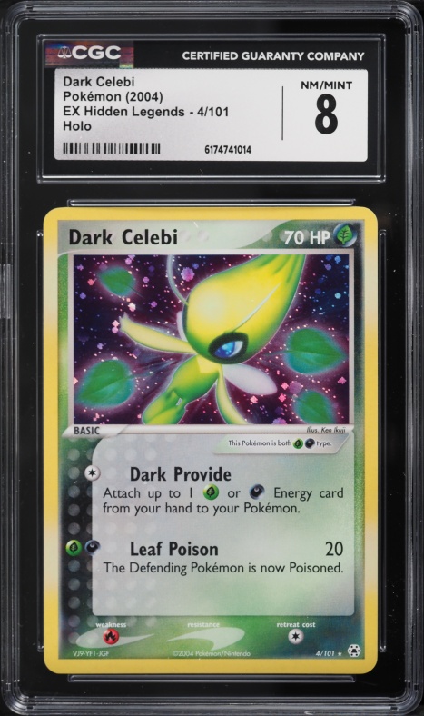 2004 Pokemon EX Hidden Legends Holo Dark Celebi #4 CGC 9.5 MINT+