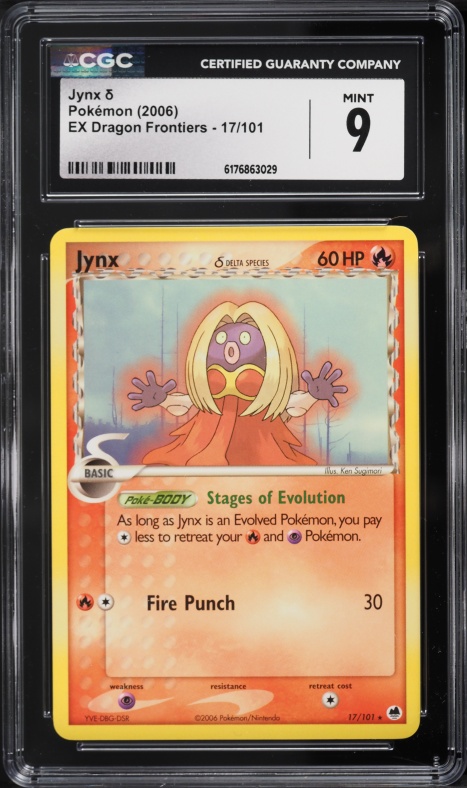 2006 Pokemon Ex Dragon Frontiers Jynx #17 CGC 9 MINT