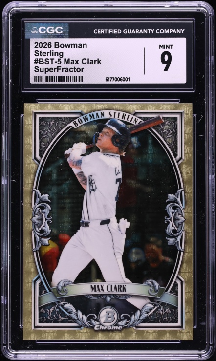 2026 Bowman Chrome Sterling Superfractor Max Clark 1/1 #BST-5 CGC 9 MINT