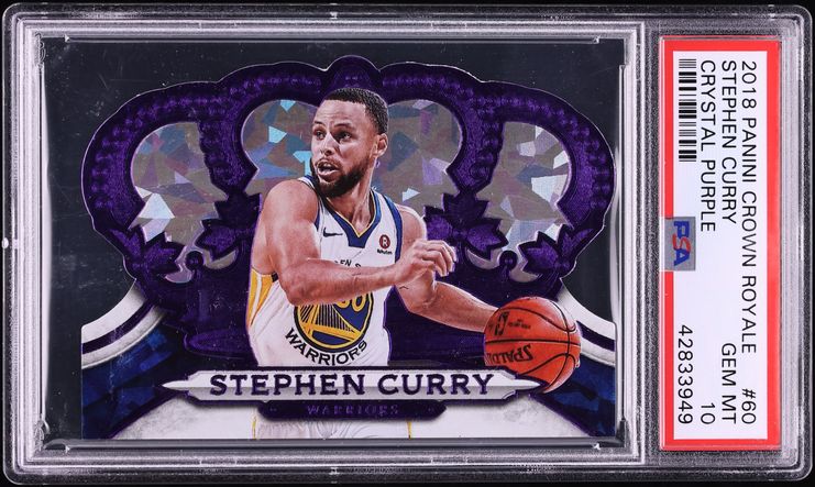 2018 Crown Royale Crystal Purple Die-Cut Stephen Curry /25 #60 PSA 10 GEM MINT