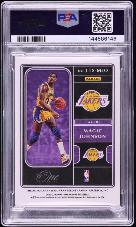 2022 Panini One And One Team Titans Signatures Black Magic Johnson AUTO DNA 9 1/1 PSA AUTH