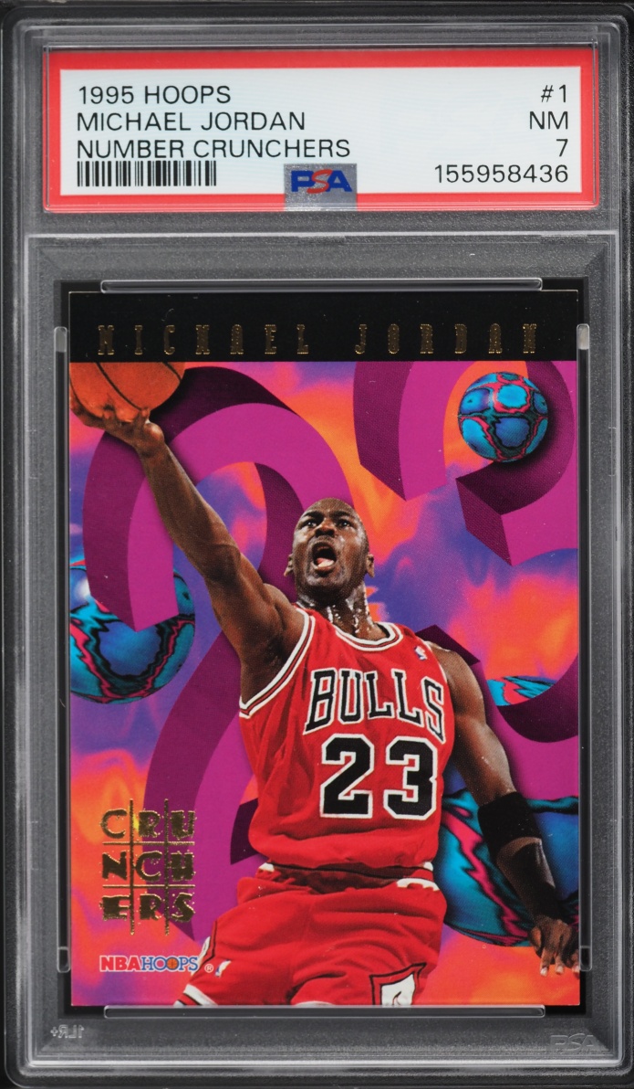 1995 Hoops Number Crunchers Michael Jordan #1 PSA 7 NRMT