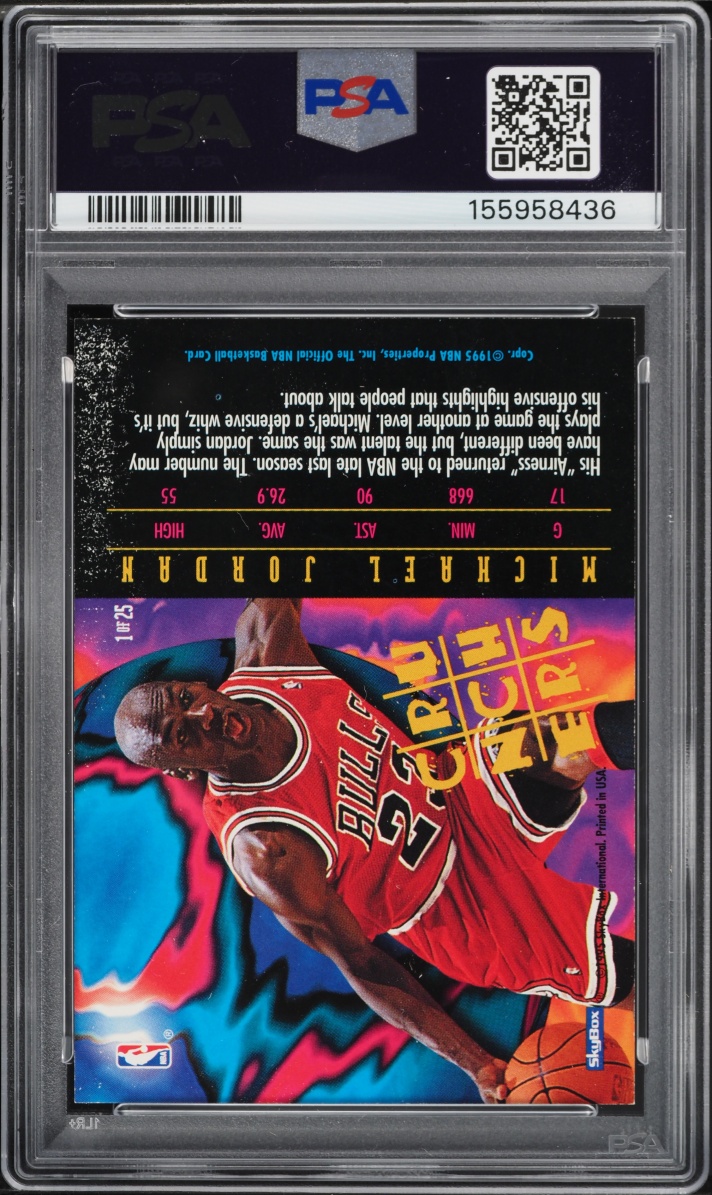 1995 Hoops Number Crunchers Michael Jordan #1 PSA 7 NRMT