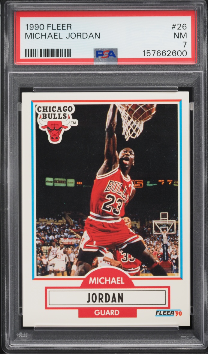 1990 Fleer Basketball Michael Jordan #26 PSA 7 NRMT