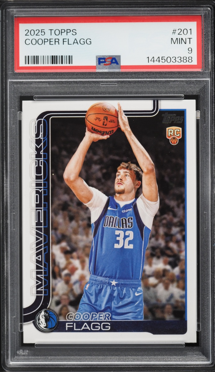 2025 Topps Basketball Cooper Flagg ROOKIE #201 PSA 9 MINT