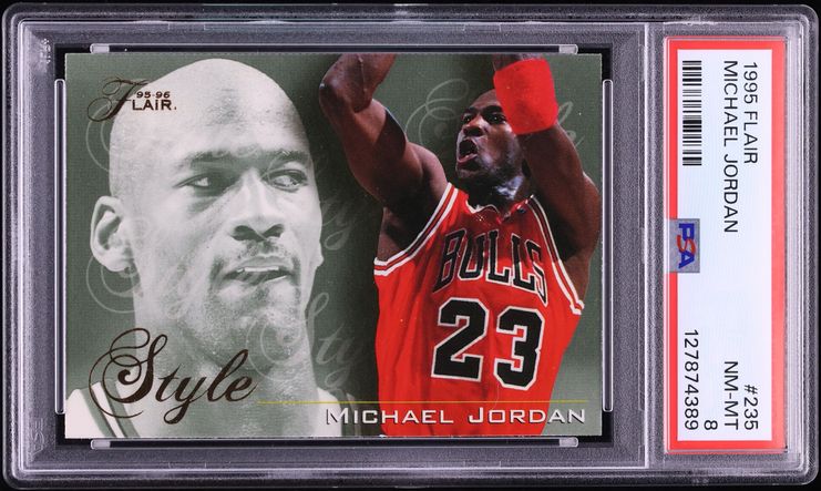 1995 Flair Basketball Michael Jordan #235 PSA 8 NM-MT