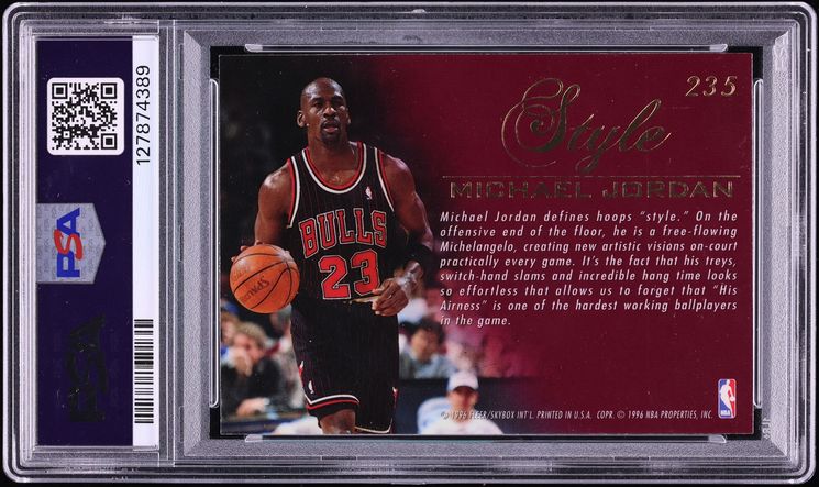 1995 Flair Basketball Michael Jordan #235 PSA 8 NM-MT