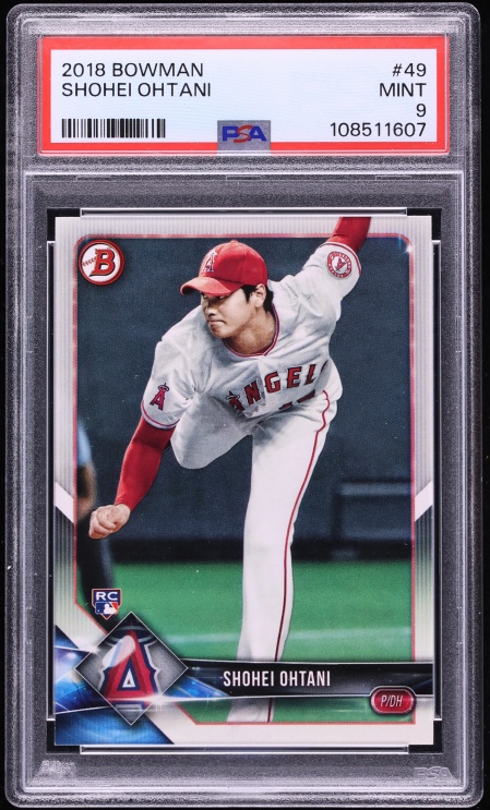 2018 Bowman Shohei Ohtani ROOKIE #49 PSA 9 MINT