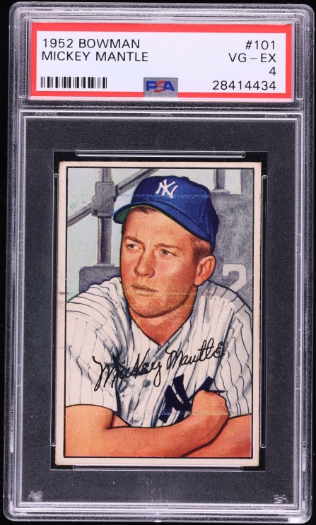 1952 Bowman Mickey Mantle ROOKIE #101 PSA 4 VGEX
