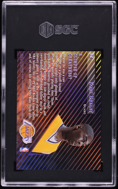 1996 Stadium Club Members Only w/ Coating Kobe Bryant ROOKIE #52 SGC 9.5 MINT+