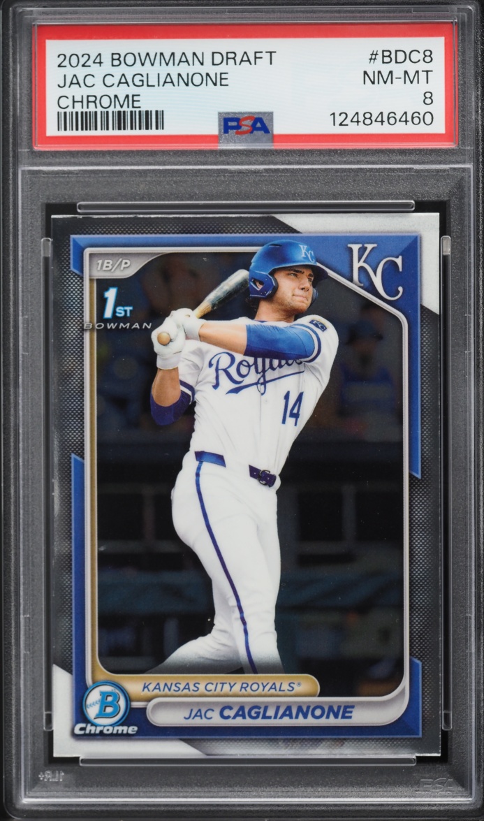 2024 Bowman Chrome Draft Jac Caglianone PROSPECT #BDC-8 PSA 8 NM-MT