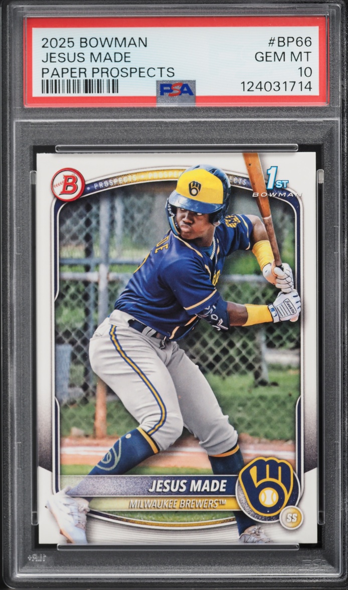 2025 Bowman Paper Jesus Made PROSPECT #BP-66 PSA 10 GEM MINT