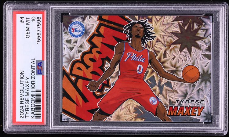 2024 Panini Revolution Kaboom! Horizontal Tyrese Maxey #4 PSA 10 GEM MINT