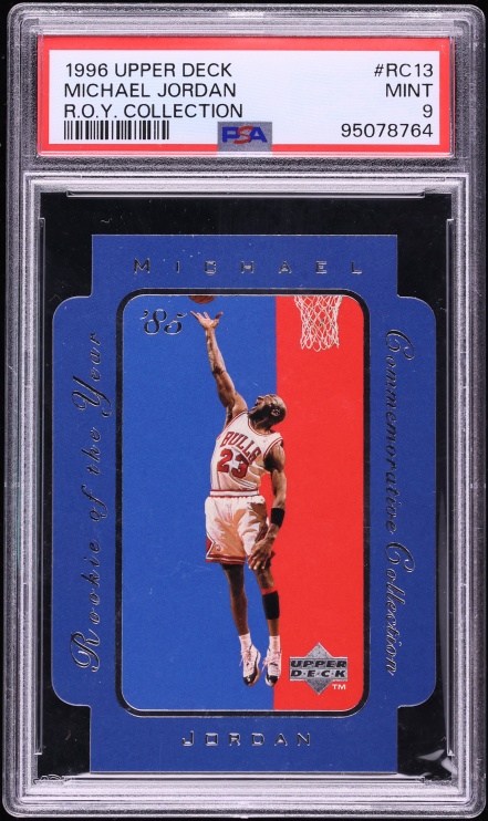 1996 Upper Deck ROY Collection Die-Cut Michael Jordan #RC13 PSA 9 MINT