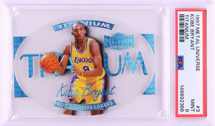 1997 Metal Universe Titanium Die-Cut Kobe Bryant #3 PSA 9 MINT