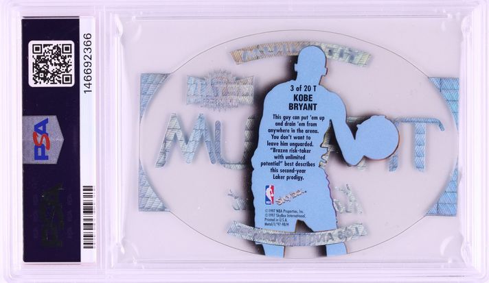 1997 Metal Universe Titanium Die-Cut Kobe Bryant #3 PSA 9 MINT
