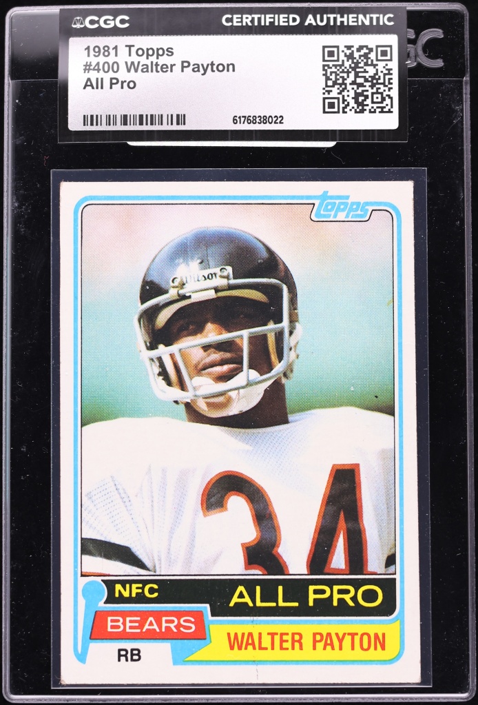 1981 Topps Football Walter Payton ALL PRO #400 CGC AUTH