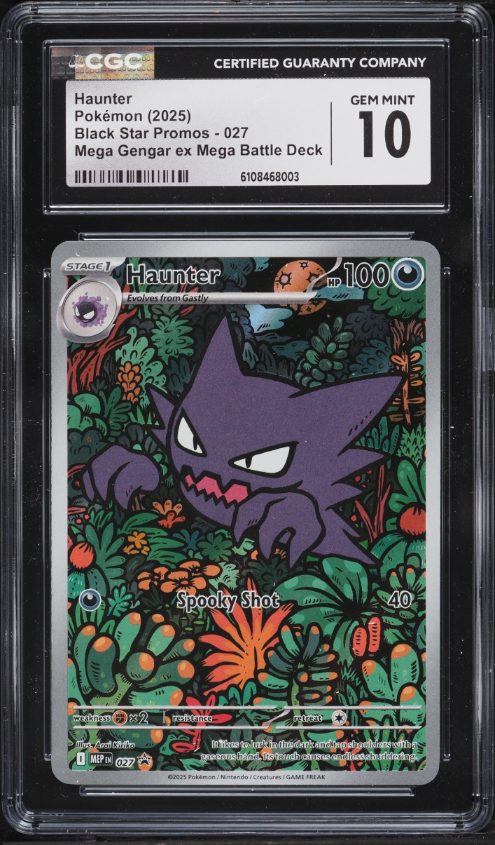 2025 Pokemon Mega Evolution Promo Mega Gengar Ex Battle Deck Full Art Haunter #27 CGC 10 GEM