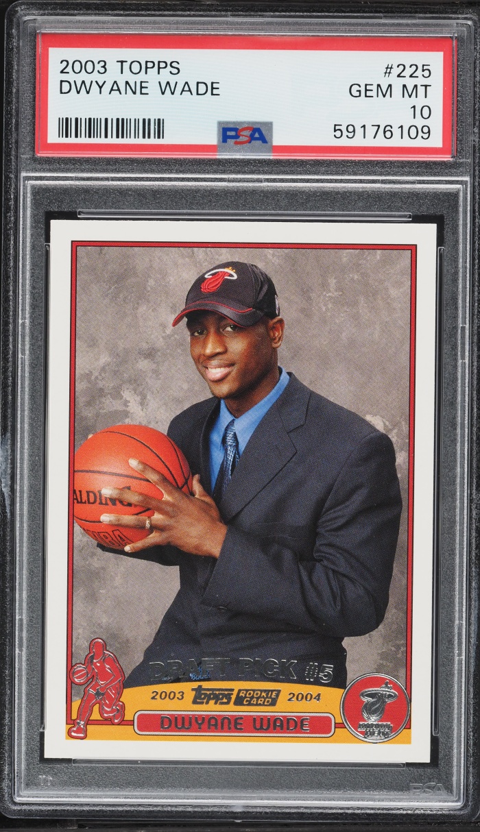 2003 Topps Basketball Dwyane Wade ROOKIE #225 PSA 10 GEM MINT
