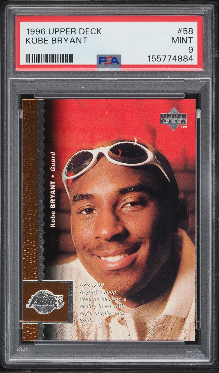 1996 Upper Deck Basketball Kobe Bryant ROOKIE #58 PSA 9 MINT