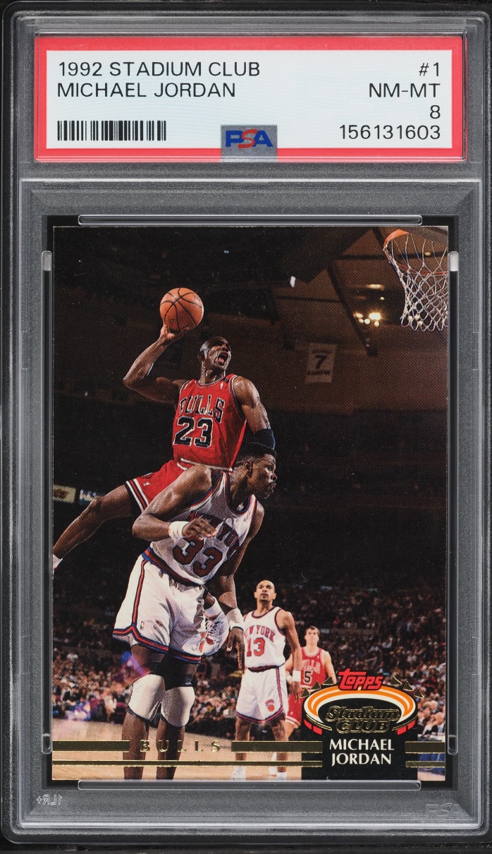 1992 Stadium Club Basketball Michael Jordan #1 PSA 8 NM-MT