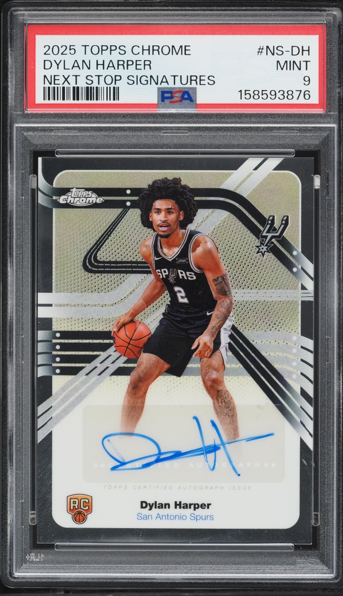 2025 Topps Chrome Next Stop Dylan Harper ROOKIE AUTO #NS-DH PSA 9 MINT