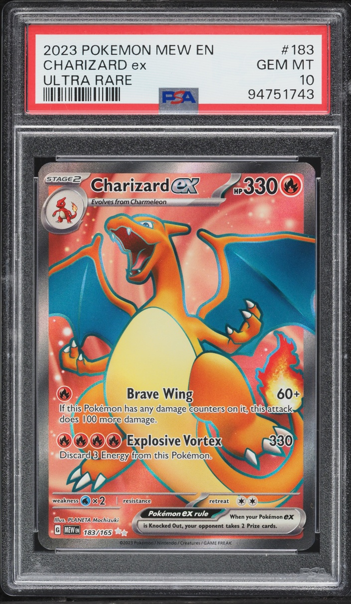 2023 Pokemon Scarlet & Violet 151 Full Art Charizard EX #183 PSA 10 GEM MINT