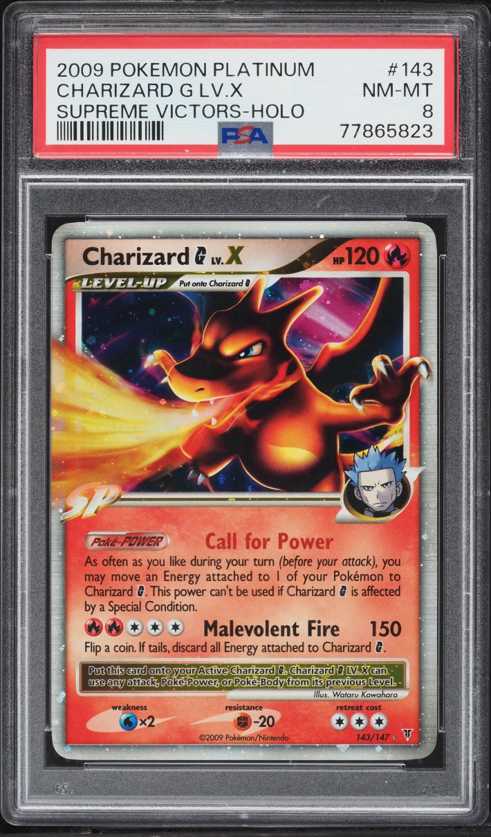 2009 Pokemon Platinum Supreme Victors Charizard G LV.X-Holo 143