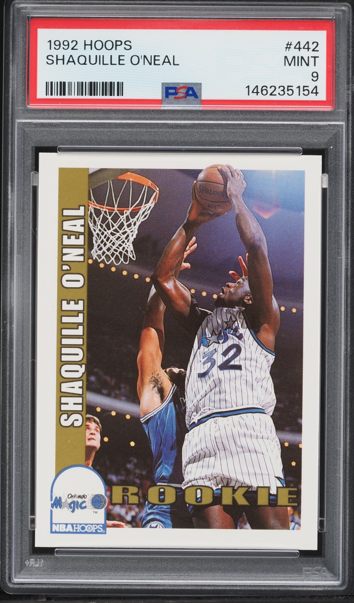 1992 Hoops Shaquille O'Neal ROOKIE #442 PSA 9 MINT