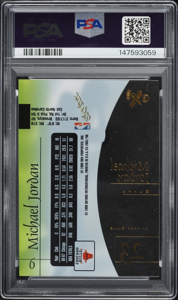 1997 Skybox E-X2001 Michael Jordan #9 PSA 9 MINT