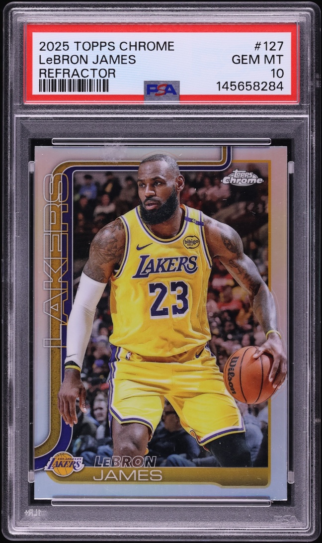 2025 Topps Chrome Refractor LeBron James #127 PSA 10 GEM MINT