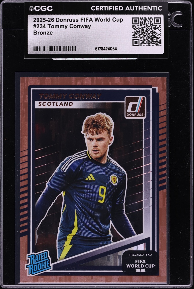 2025 Donruss FIFA World Cup Bronze Tommy Conway ROOKIE #234 CGC AUTH