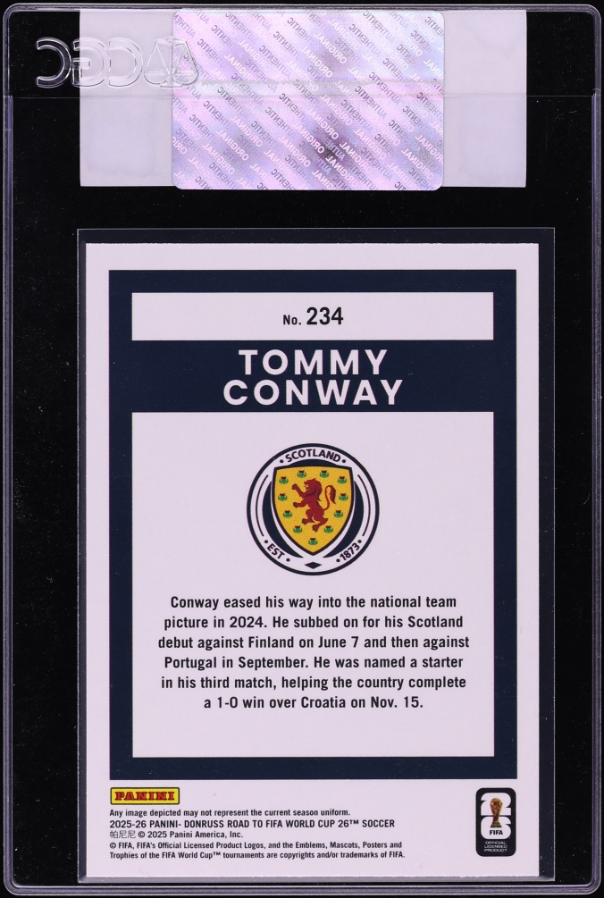 2025 Donruss FIFA World Cup Bronze Tommy Conway ROOKIE #234 CGC AUTH