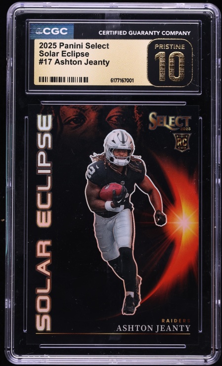 2025 Select Solar Eclipse Prizm Ashton Jeanty #17 ROOKIE CGC 10 PRISTINE