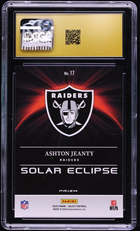2025 Select Solar Eclipse Prizm Ashton Jeanty #17 ROOKIE CGC 10 PRISTINE