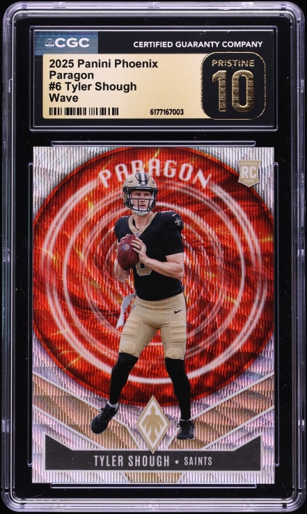 2025 Panini Phoenix Paragon Wave Tyler Shough ROOKIE /299 #6 CGC 10 PRISTINE