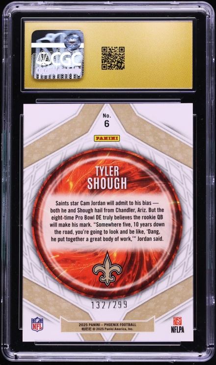2025 Panini Phoenix Paragon Wave Tyler Shough ROOKIE /299 #6 CGC 10 PRISTINE