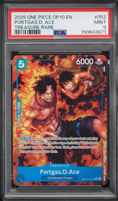 2025 One Piece Japanese Promo Card Set '25 Alt Art Portgas D. Ace