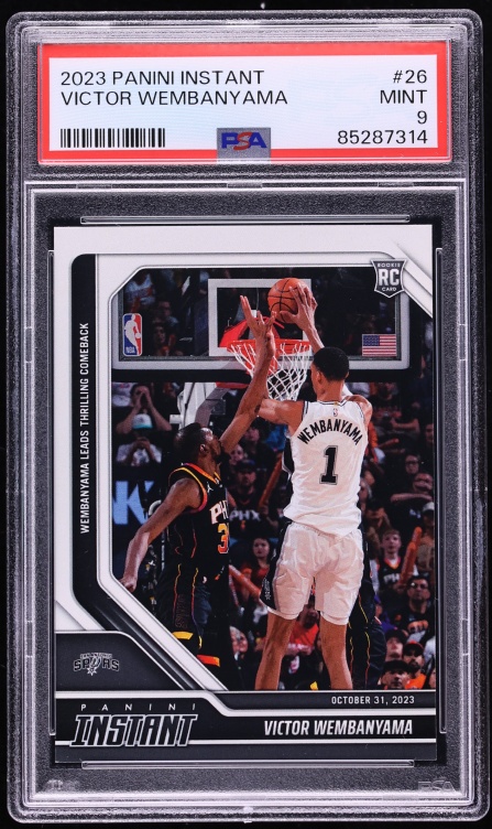 2023 Panini Instant Victor Wembanyama ROOKIE /10018 #26 PSA 9 MINT