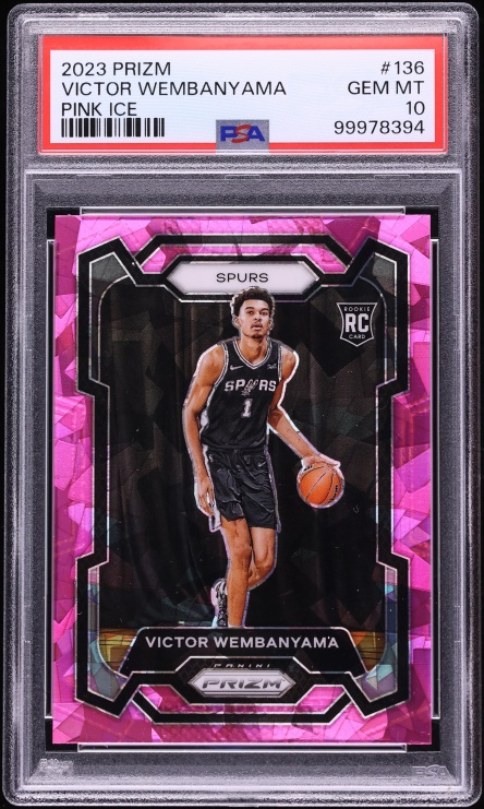 2023 Panini Prizm Pink Ice Victor Wembanyama ROOKIE #136 PSA 10 GEM MINT