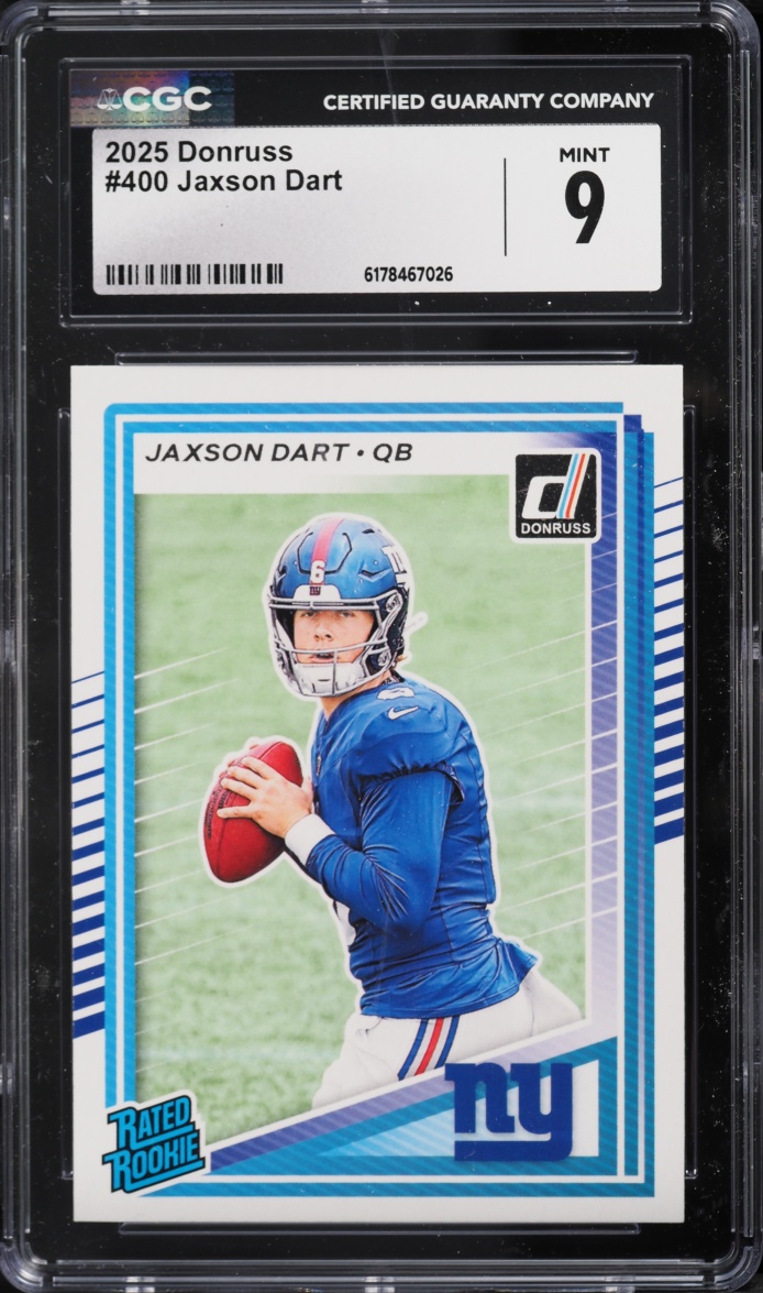2025 Donruss Football Jaxson Dart ROOKIE #400 CGC 9 MINT