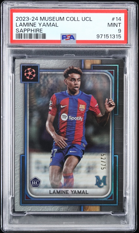 2023 Select La Liga Future Peacock Lamine Yamal ROOKIE #15 PSA 8