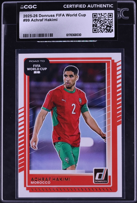 2022 Panini Prizm World Cup Qatar Gold Achraf Hakimi /10 #236 PSA